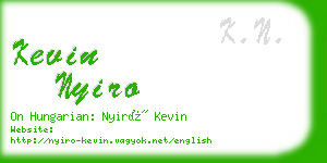 kevin nyiro business card